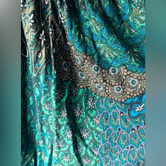 Apt. 9 Teal Paisley V-Neck Flutter Sleeve Tunic - Picture 3 of 7